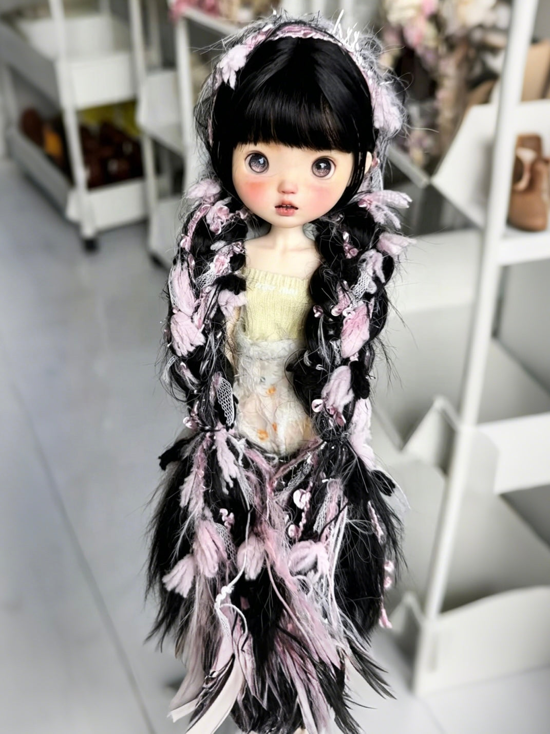 [IN STOCK] Braided Fairy BJD Wig - Handmade Doll Hair - ToastDoll