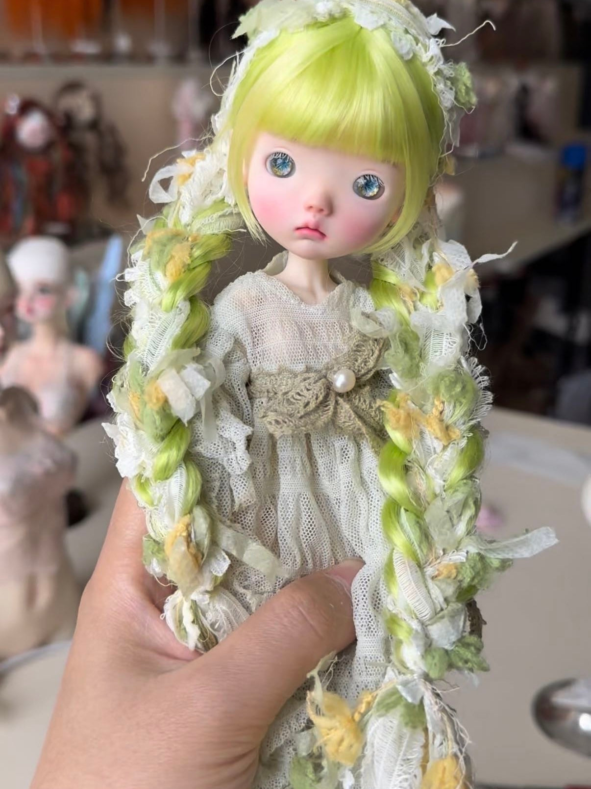 [IN STOCK] Braided Fairy BJD Wig - Handmade Doll Hair - ToastDoll