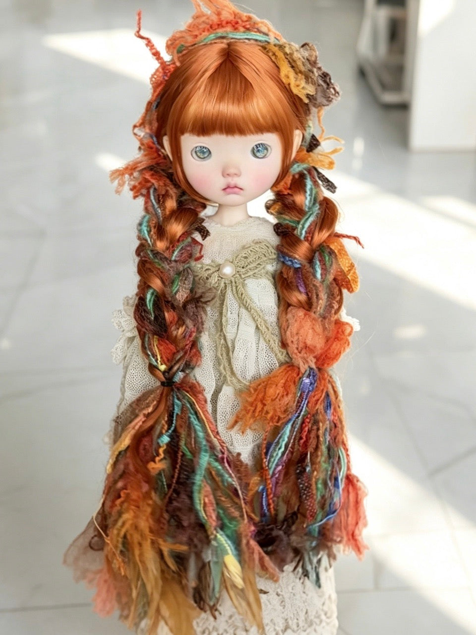 [IN STOCK] Braided Fairy BJD Wig - Handmade Doll Hair - ToastDoll
