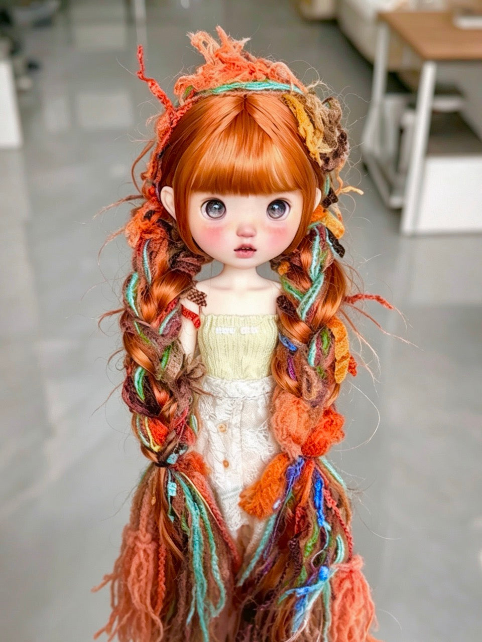[IN STOCK] Braided Fairy BJD Wig - Handmade Doll Hair - ToastDoll