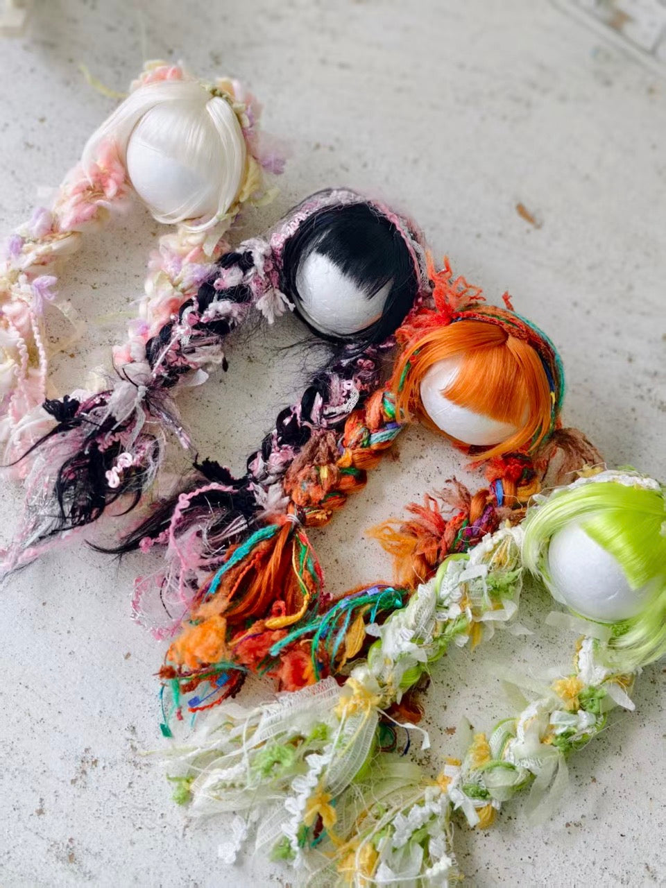 [IN STOCK] Braided Fairy BJD Wig - Handmade Doll Hair - ToastDoll