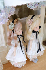 Apron Floral Blythe 1/6 BJD Set Side View | ToastDoll