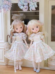 Apron Floral Blythe 1/6 BJD Set On Doll Display | ToastDoll