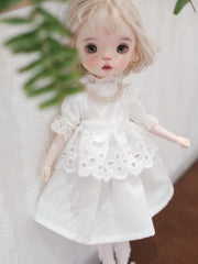 Cream Lace Blythe 1/6 BJD Dress Set Front View | ToastDoll