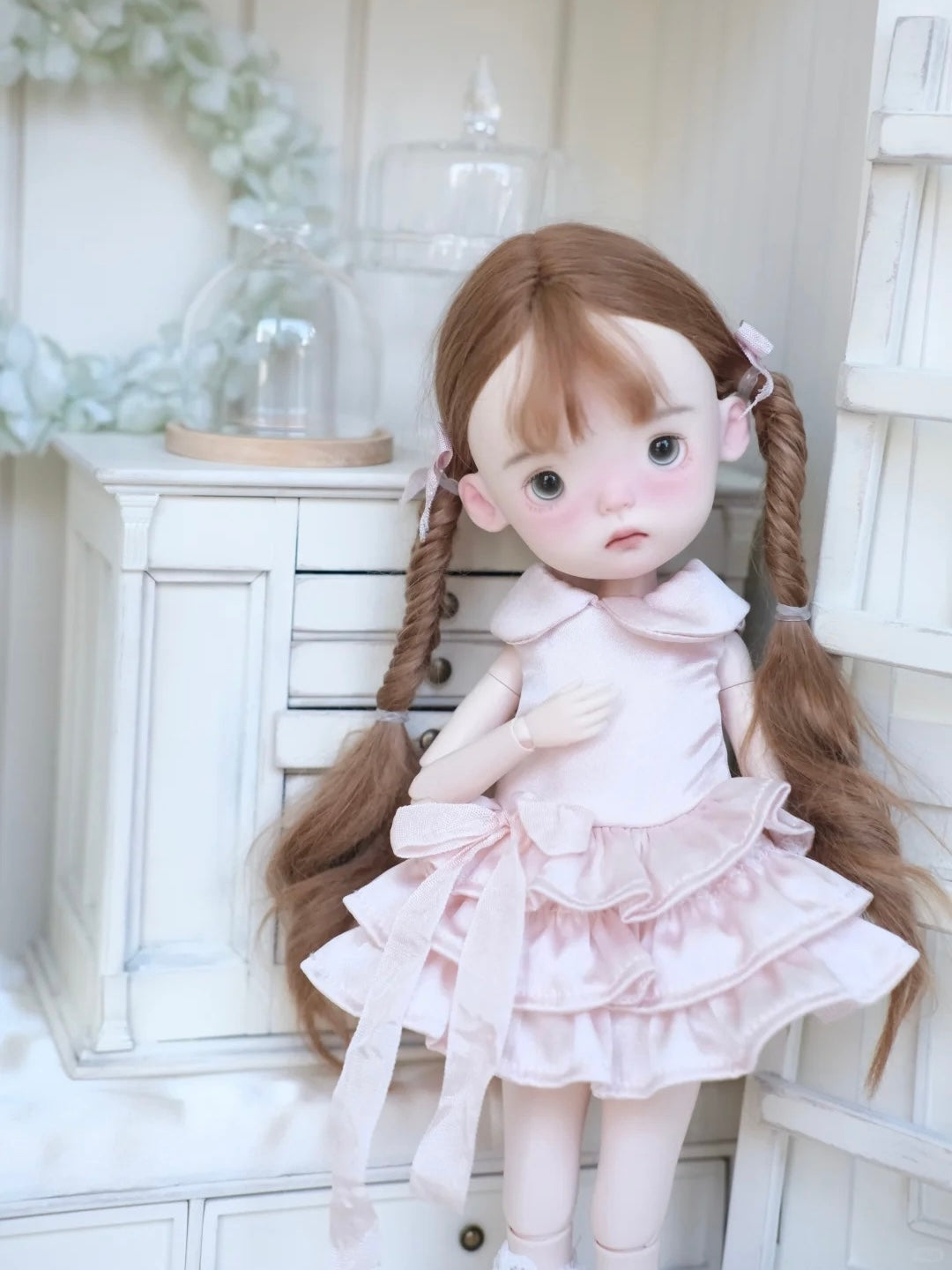 Elegant Silk Tiered Blythe BJD Dress - Handmade Doll Clothes - ToastDoll⁠