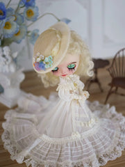 Handmade Outfit for Blythe/Obitsu, Vintage Floor-Length Prairie Dress