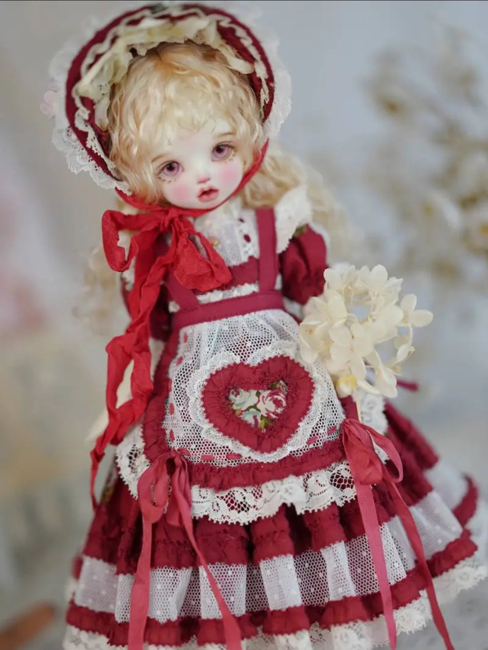 Red Lolita Blythe 1/6 BJD Dress Sets | ToastDoll