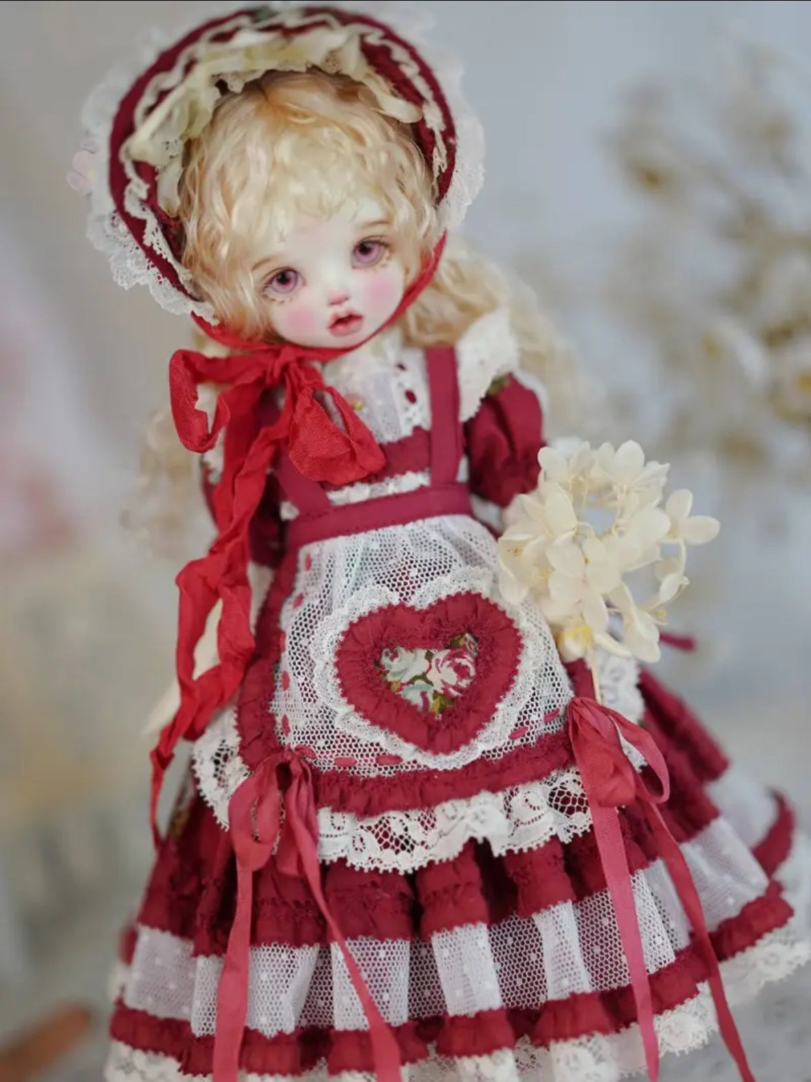 Red Lolita Blythe 1/6 BJD Dress Sets | ToastDoll