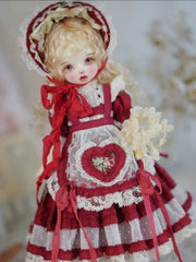 Red Lolita Blythe 1/6 BJD Dress Sets | ToastDoll