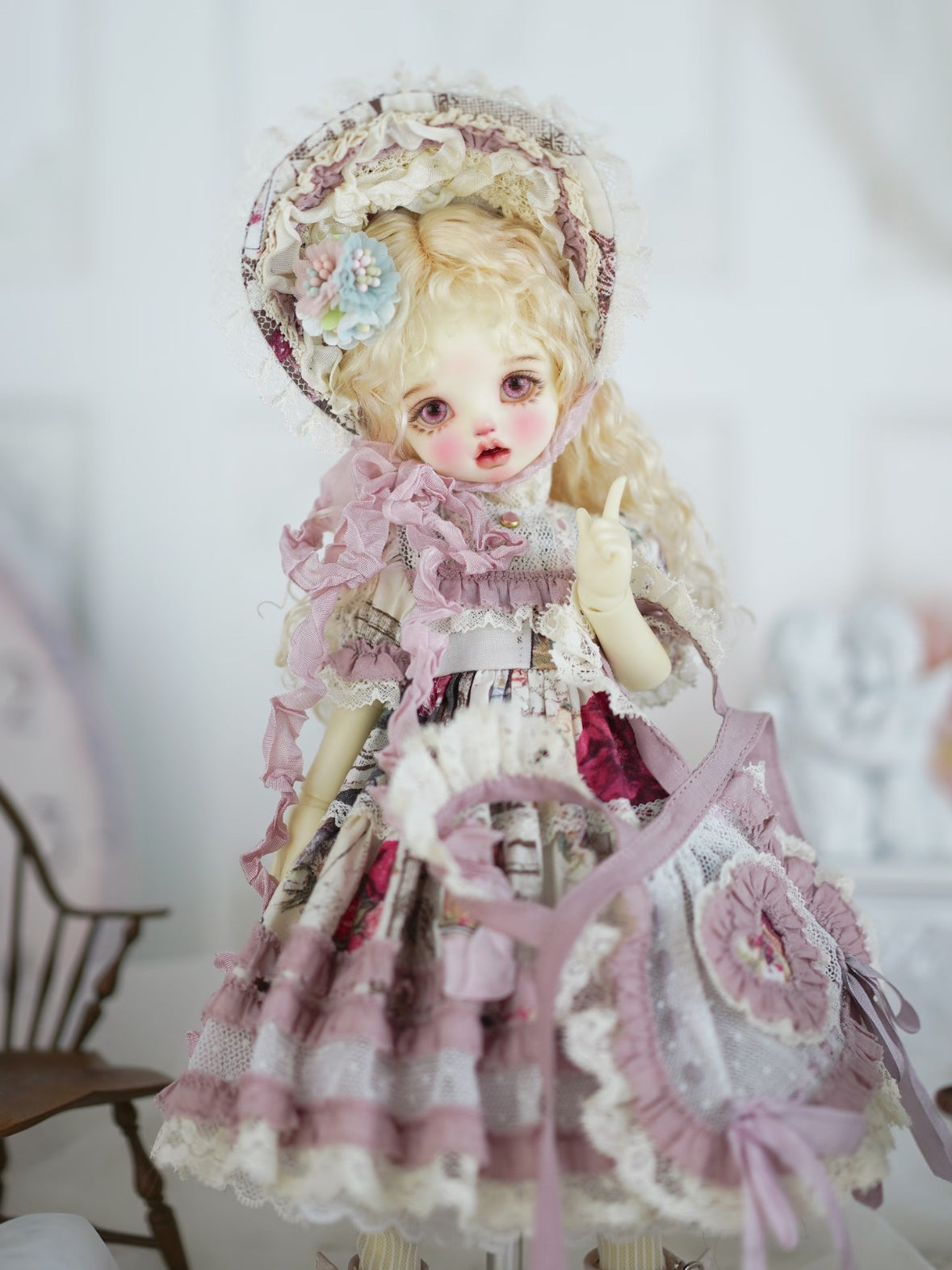 Cottagecore Tiered Blythe Dress Set - Handmade Doll Clothes - ToastDoll