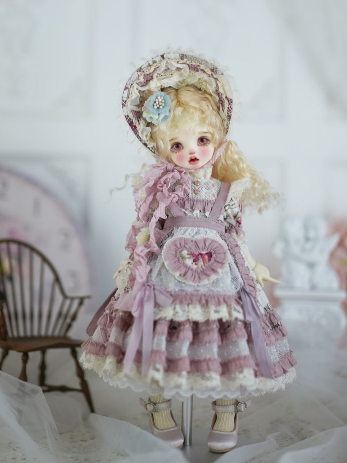 Cottagecore Tiered Blythe Dress Set - Handmade Doll Clothes - ToastDoll