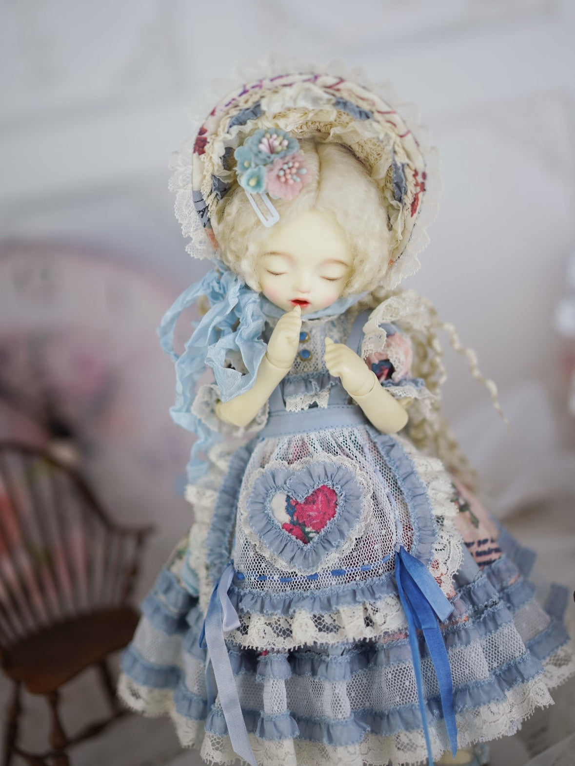Cottagecore Tiered Blythe Dress Set - Handmade Doll Clothes - ToastDoll