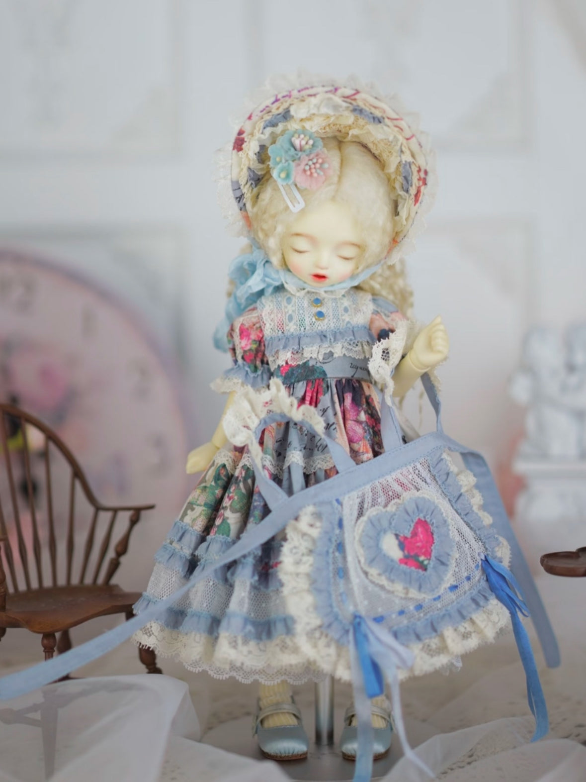 Cottagecore Tiered Blythe Dress Set - Handmade Doll Clothes - ToastDoll