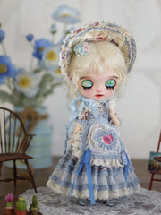 Cottagecore Tiered Blythe Dress Set - Handmade Doll Clothes - ToastDoll