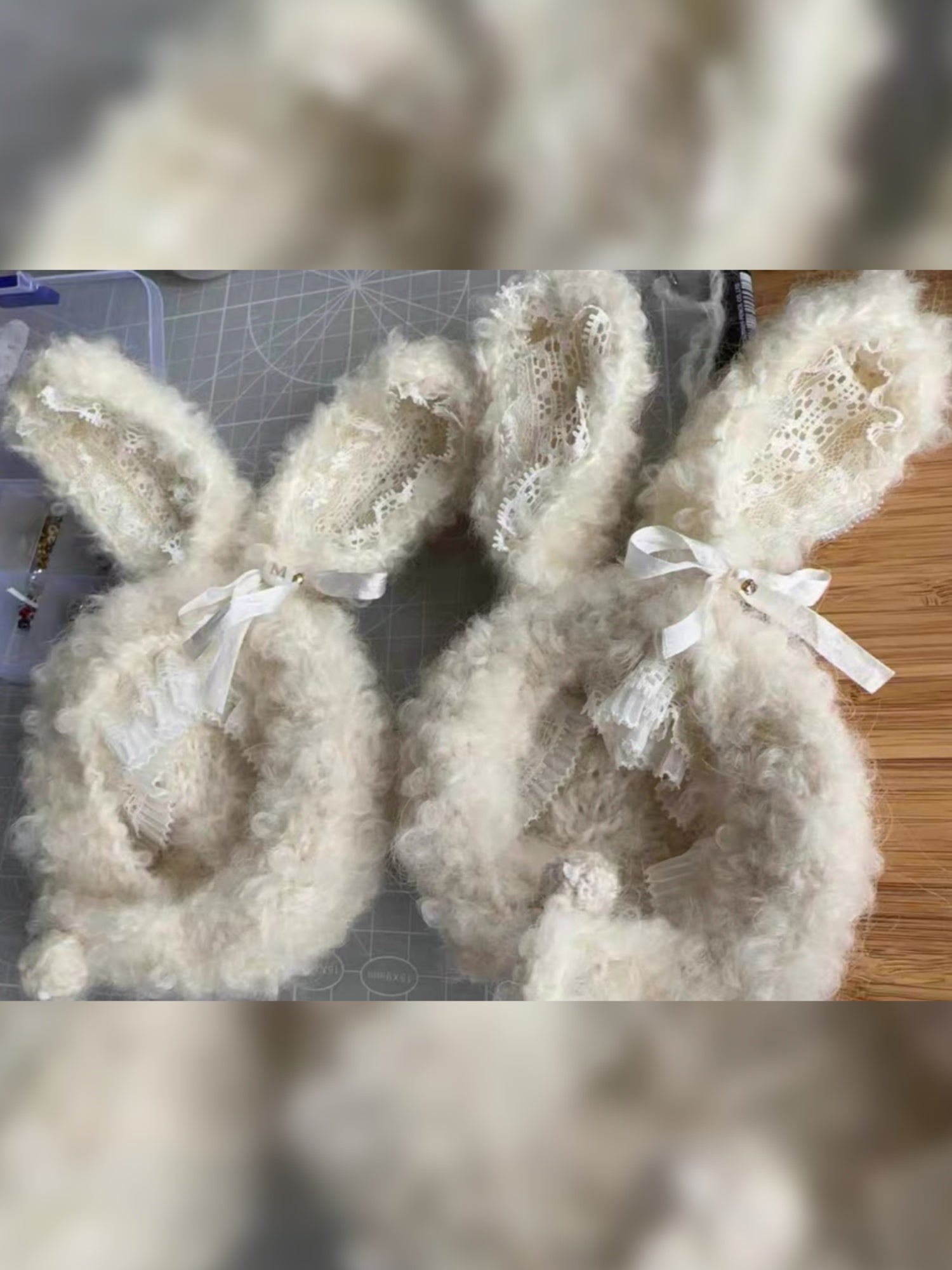 Handmade Outfit for Blythe/Obitsu, Cozy Bunny Knit Set