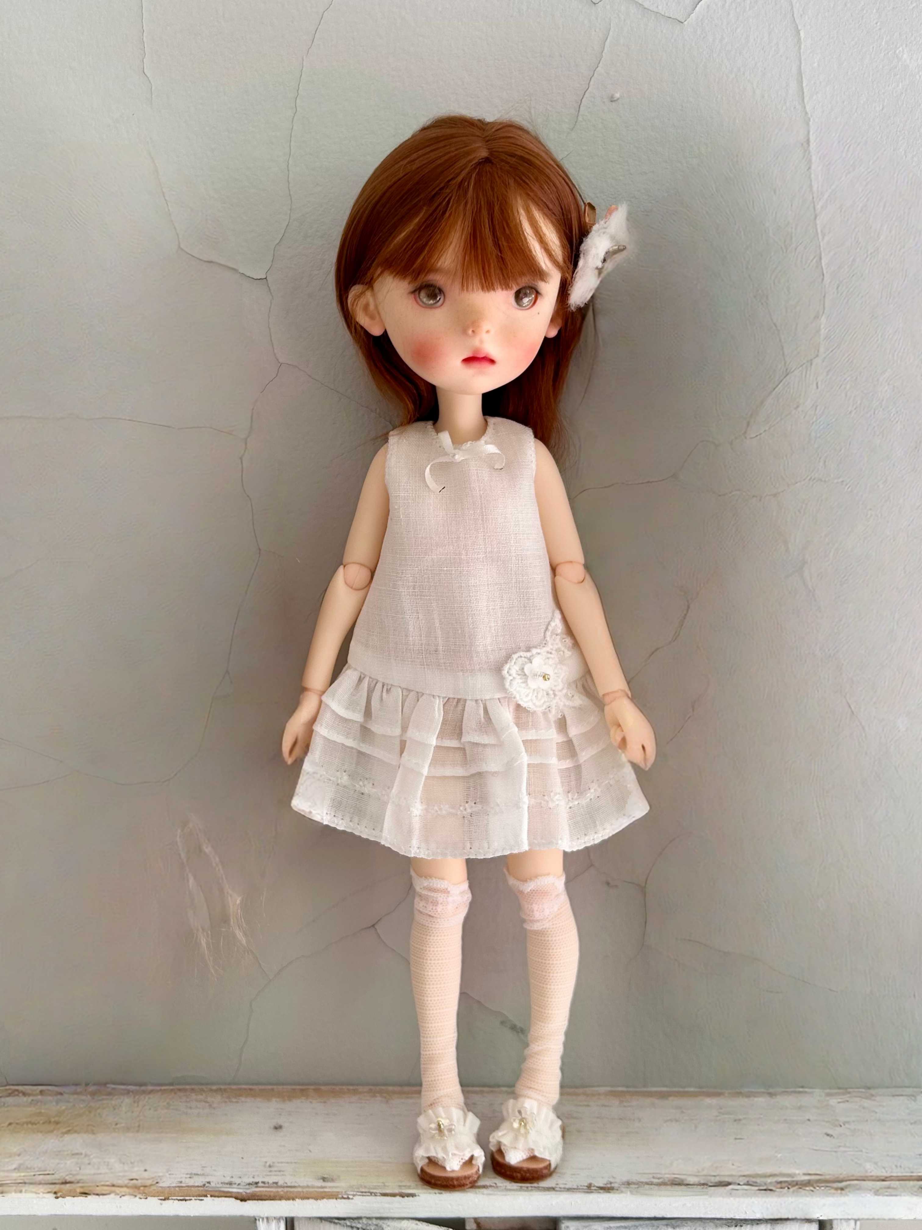 Pastoral Mesh Blythe 1/6 BJD White Dress | ToastDoll