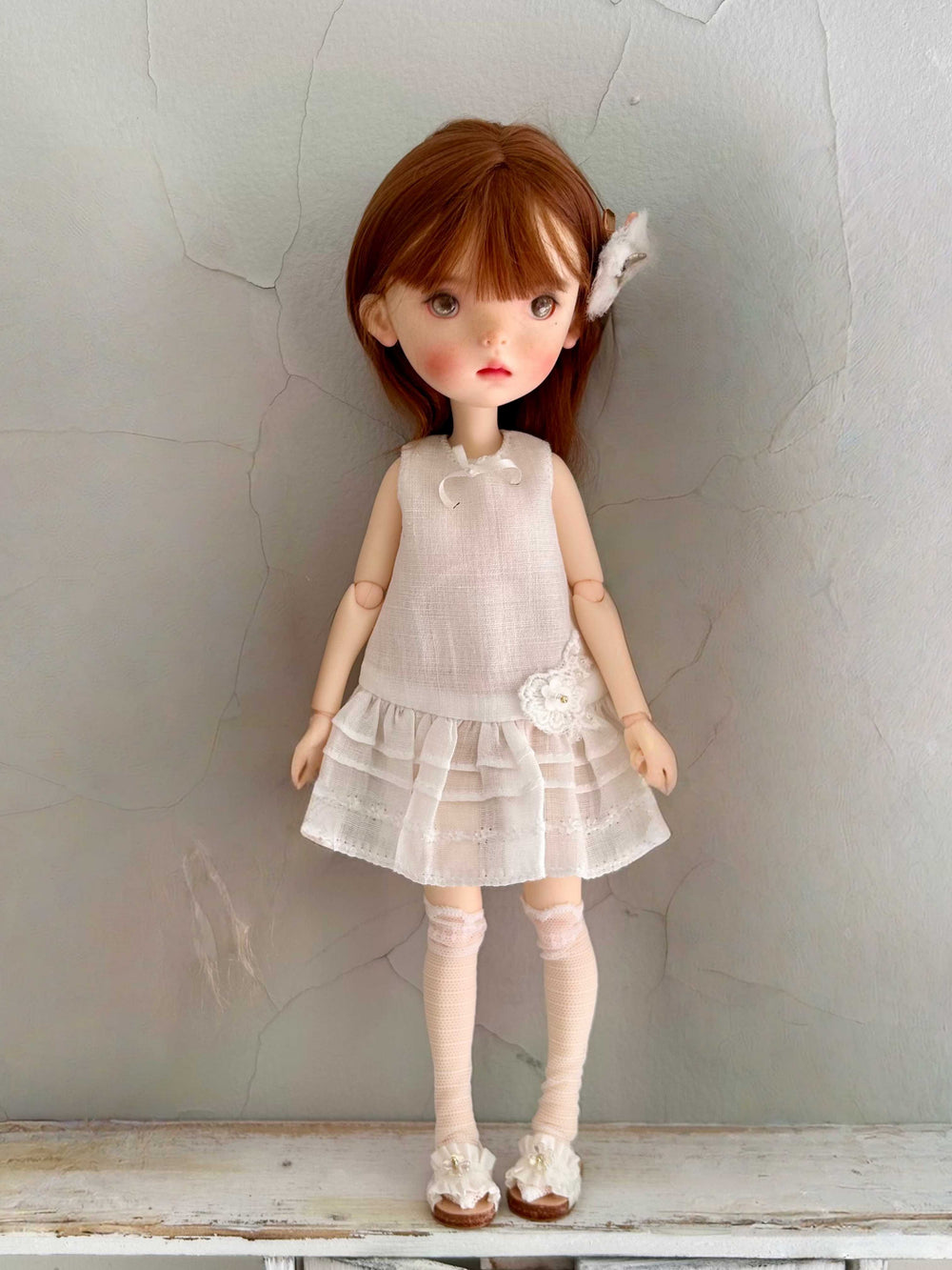 Pastoral Mesh Blythe 1/6 BJD White Dress | ToastDoll