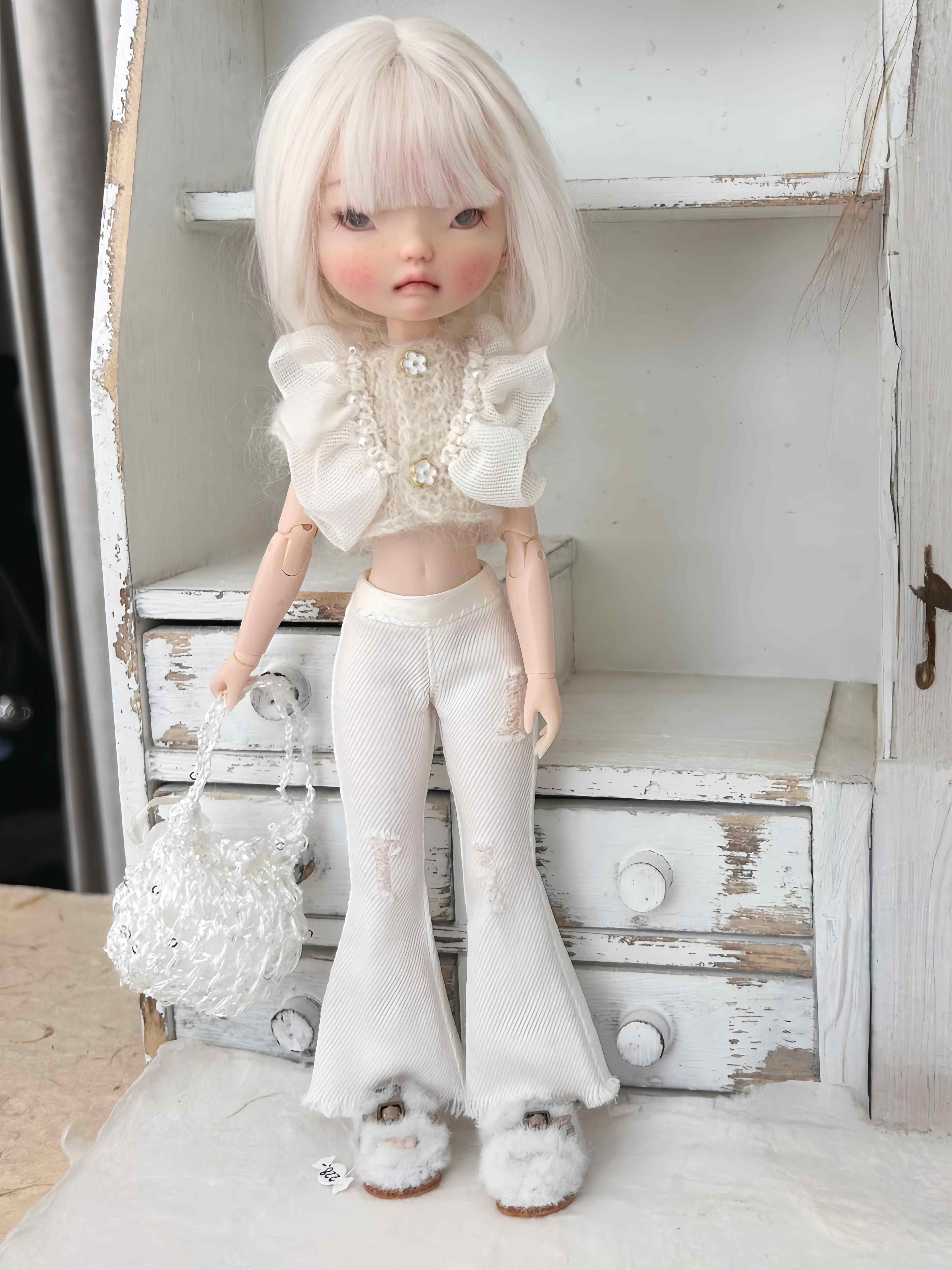 Flare Pants Blythe 1/6 BJD Set Front View | ToastDoll