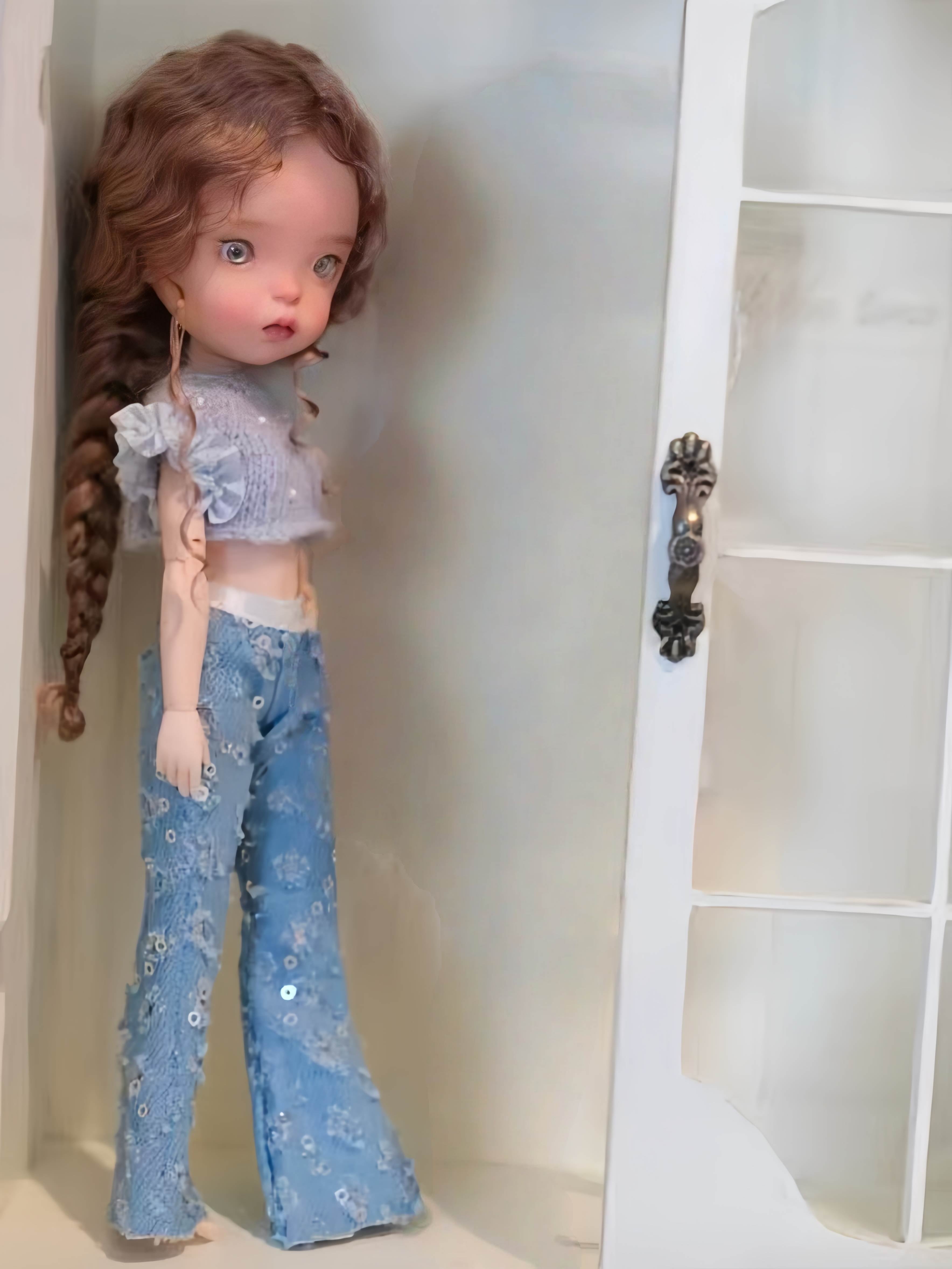 Flare Pants Blythe 1/6 BJD Set Side View | ToastDoll