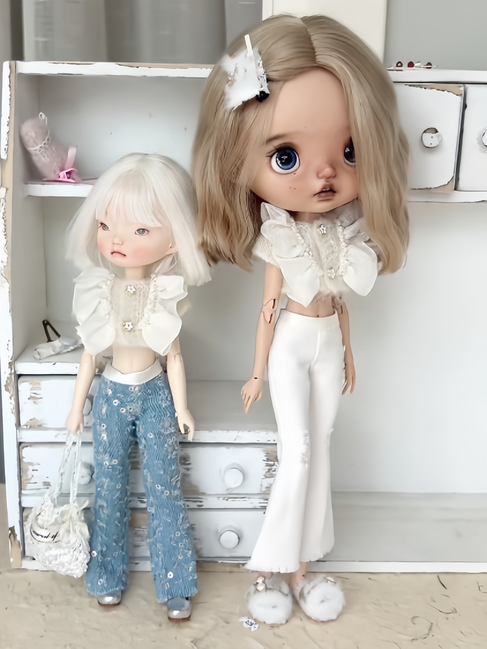 Flare Pants Blythe 1/6 BJD Set - Handmade Doll Clothes - ToastDoll