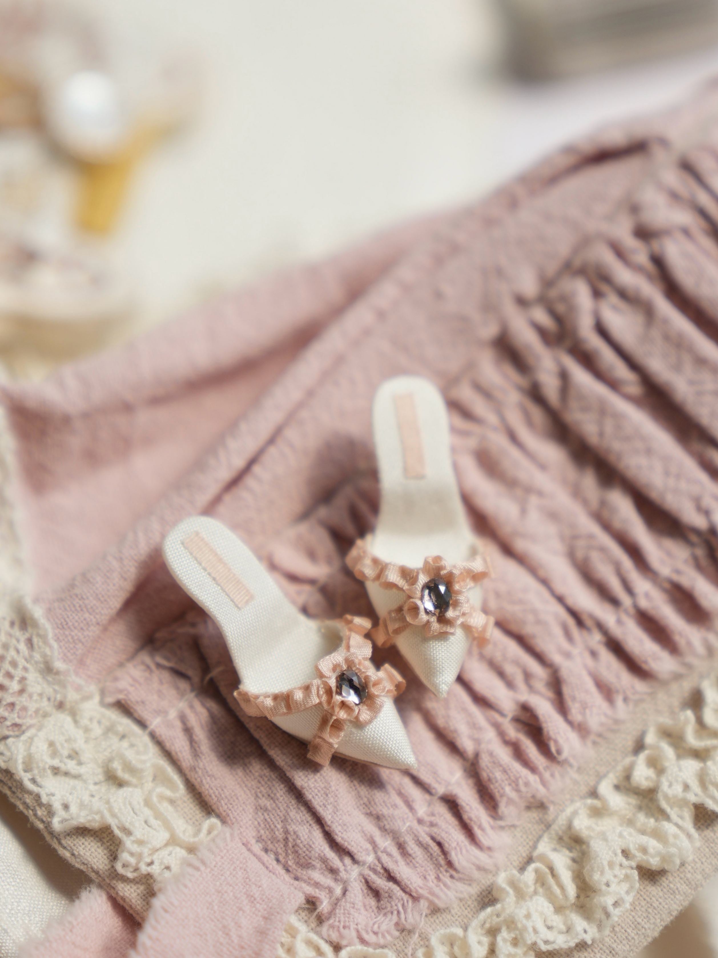 Handmade Shoes for Blythe/ Ob24/ Ob22, Pointed Toe High Heel Mules