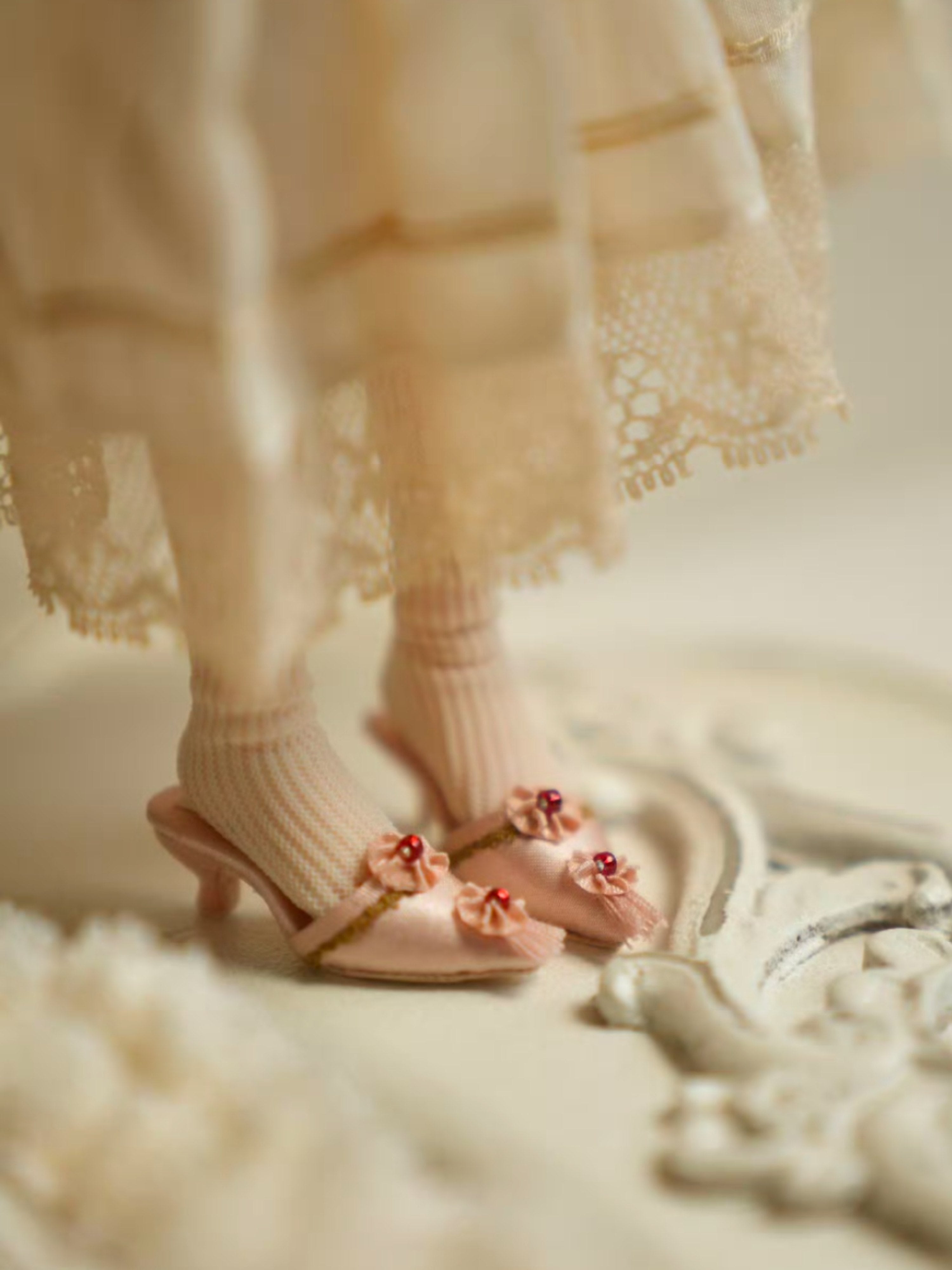 Handmade Shoes for Blythe/ Ob24/ Ob22, Pointed Toe High Heel Mules