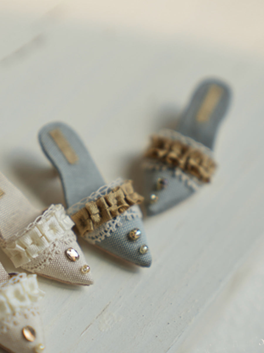 Handmade Shoes for Blythe/ Ob24/ Ob22, Pointed Toe High Heel Mules