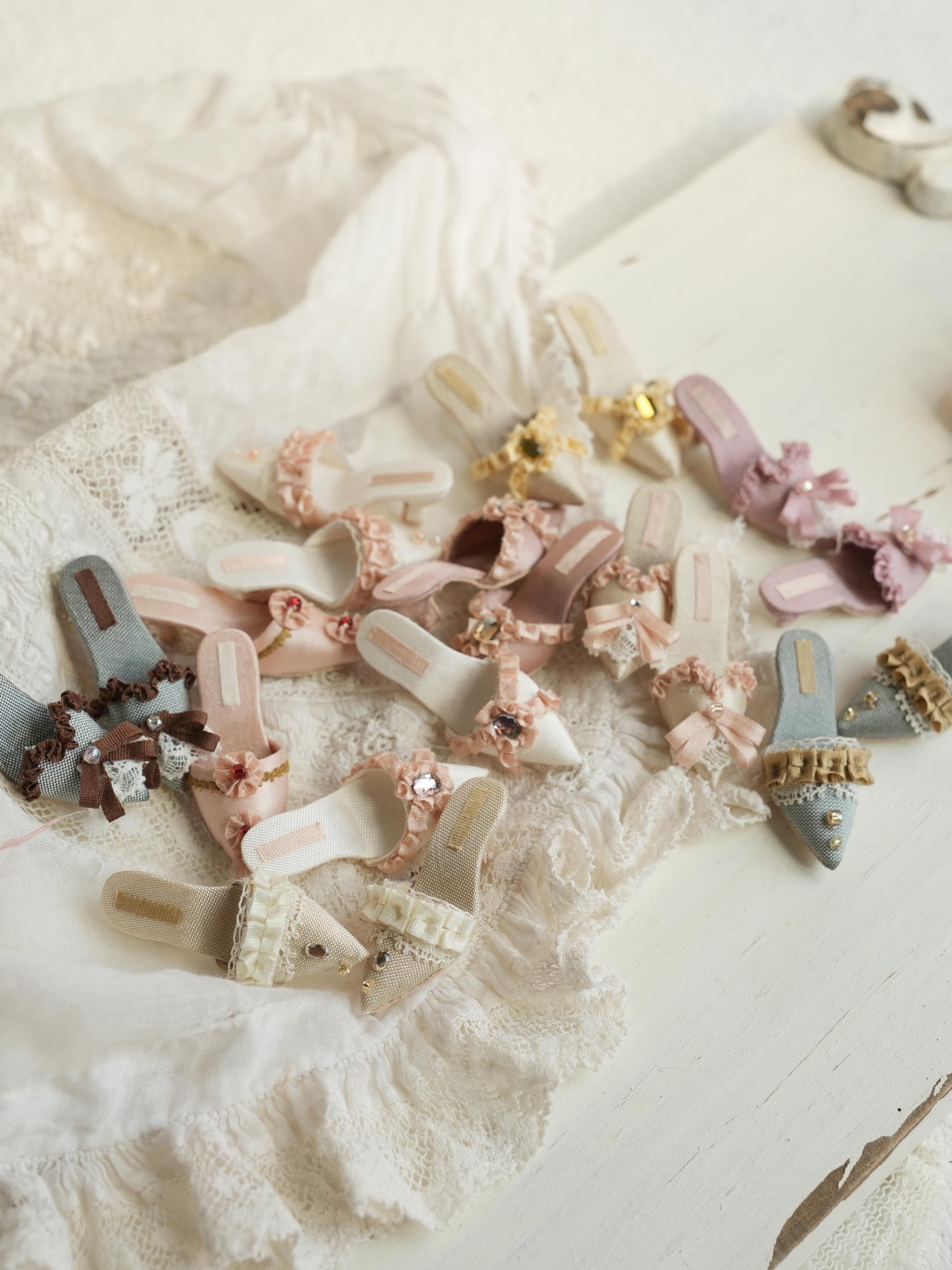 Handmade Shoes for Blythe/ Ob24/ Ob22, Pointed Toe High Heel Mules