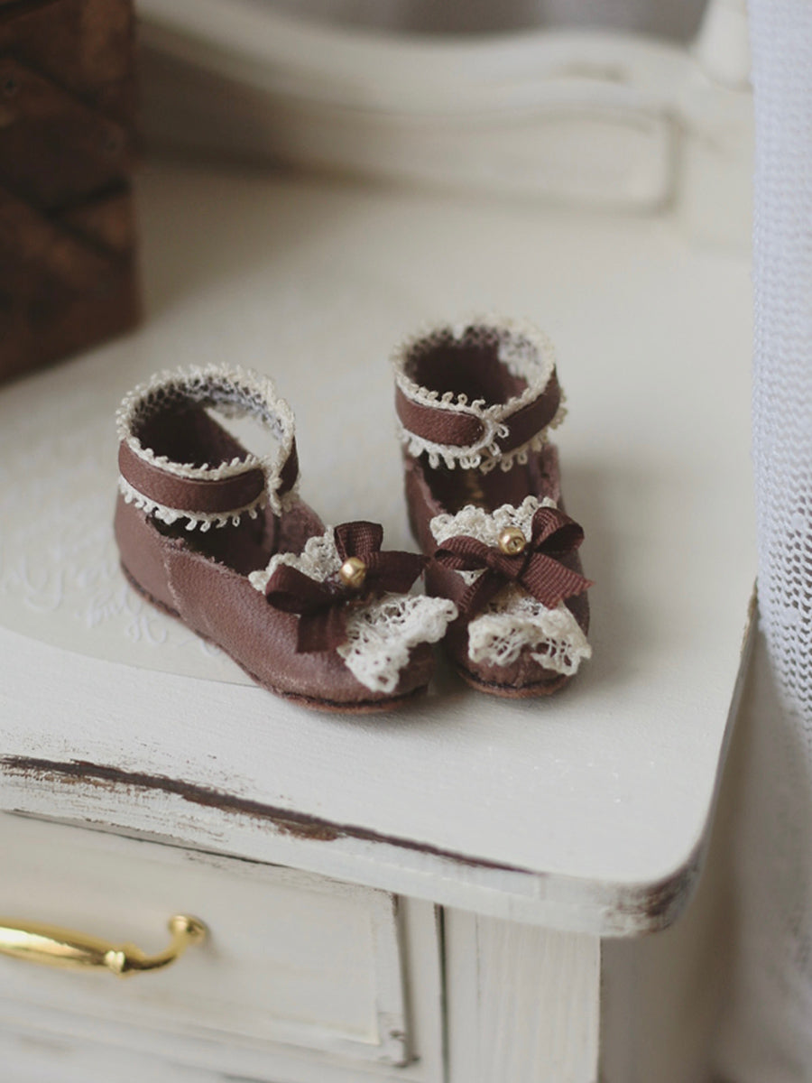 Handmade Shoes for Blythe/Obitsu, Vintage Bow Flat