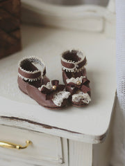 Handmade Shoes for Blythe/Obitsu, Vintage Bow Flat
