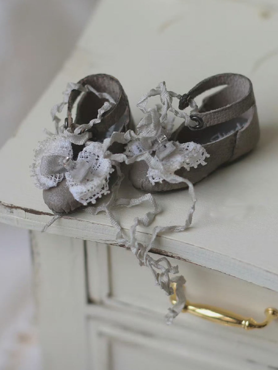 Handmade Shoes for Blythe/Obitsu, Vintage Bow Flat