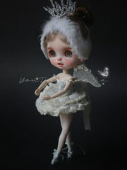 Handmade Shoes for Blythe/Obitsu, Lace Up Bow Ballet Shoes