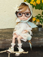 Handmade Shoes for Blythe/Obitsu, Distressed Hobo Round Toe Boots