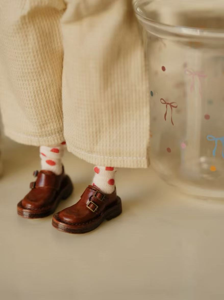 Vintage Buckle Monk Blythe Handmade Shoes - ToastDoll