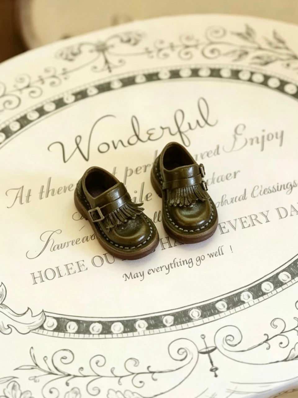 Vintage Buckle Monk Blythe Handmade Shoes - ToastDoll