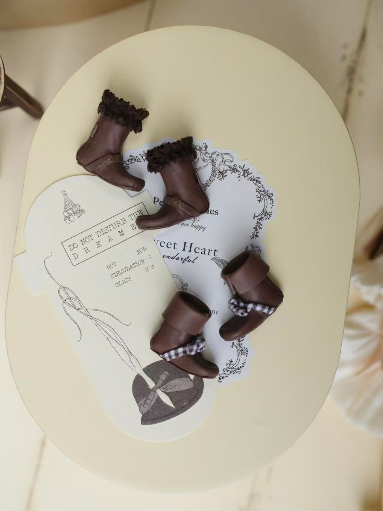 Brown Sweet Gummy Blythe Booties | ToastDoll