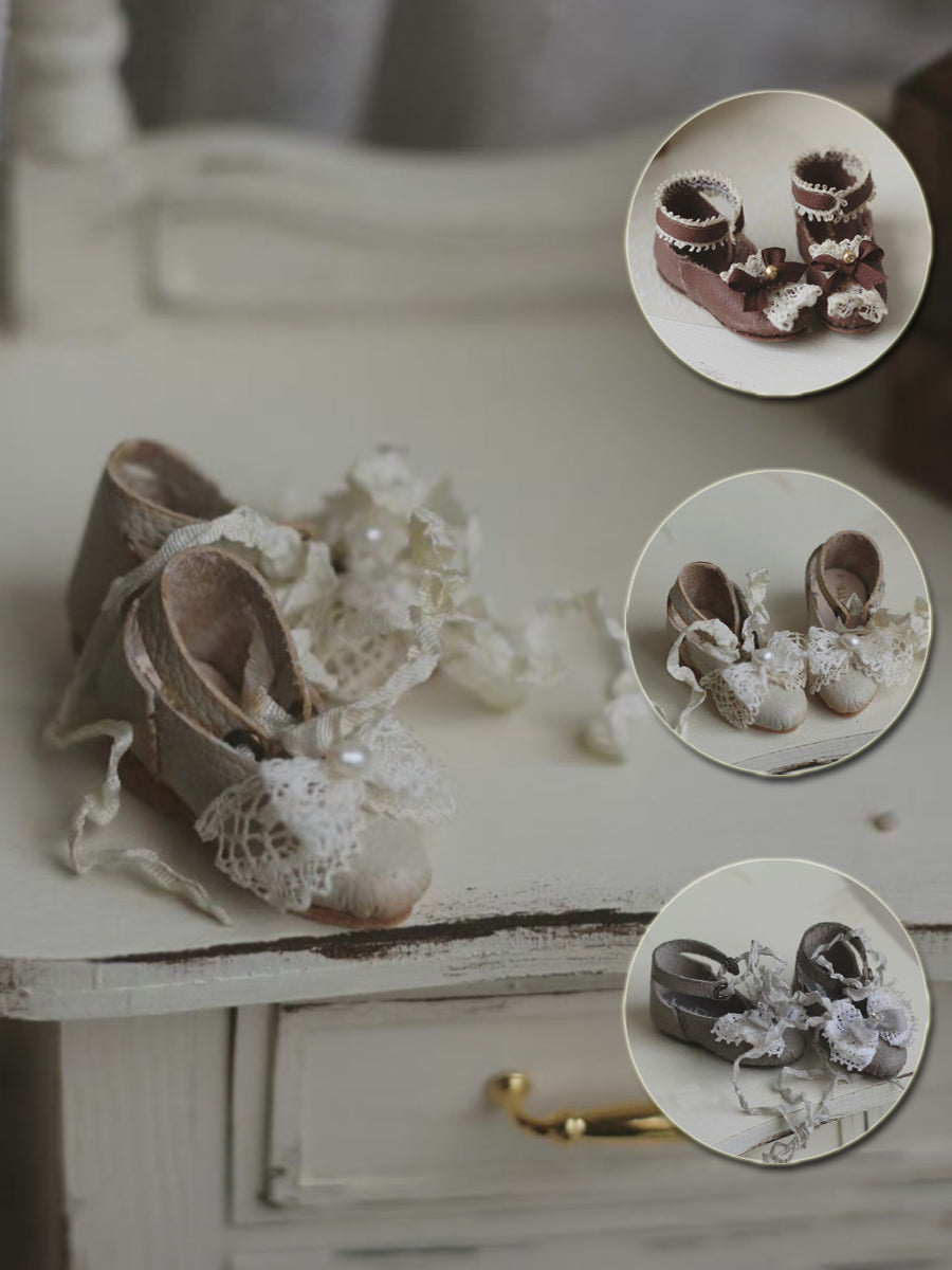Handmade Shoes for Blythe/Obitsu, Vintage Bow Flat