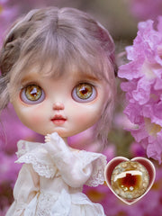 Handmade Blythe Eyechips, Golden-brown Tone, Toffee-hued