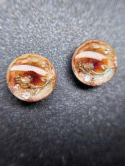 Handmade Blythe Eyechips, Golden-brown Tone, Rose