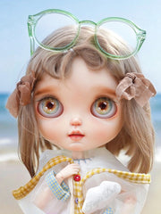 Handmade Blythe Eyechips, Blue Brown Tone, Veining