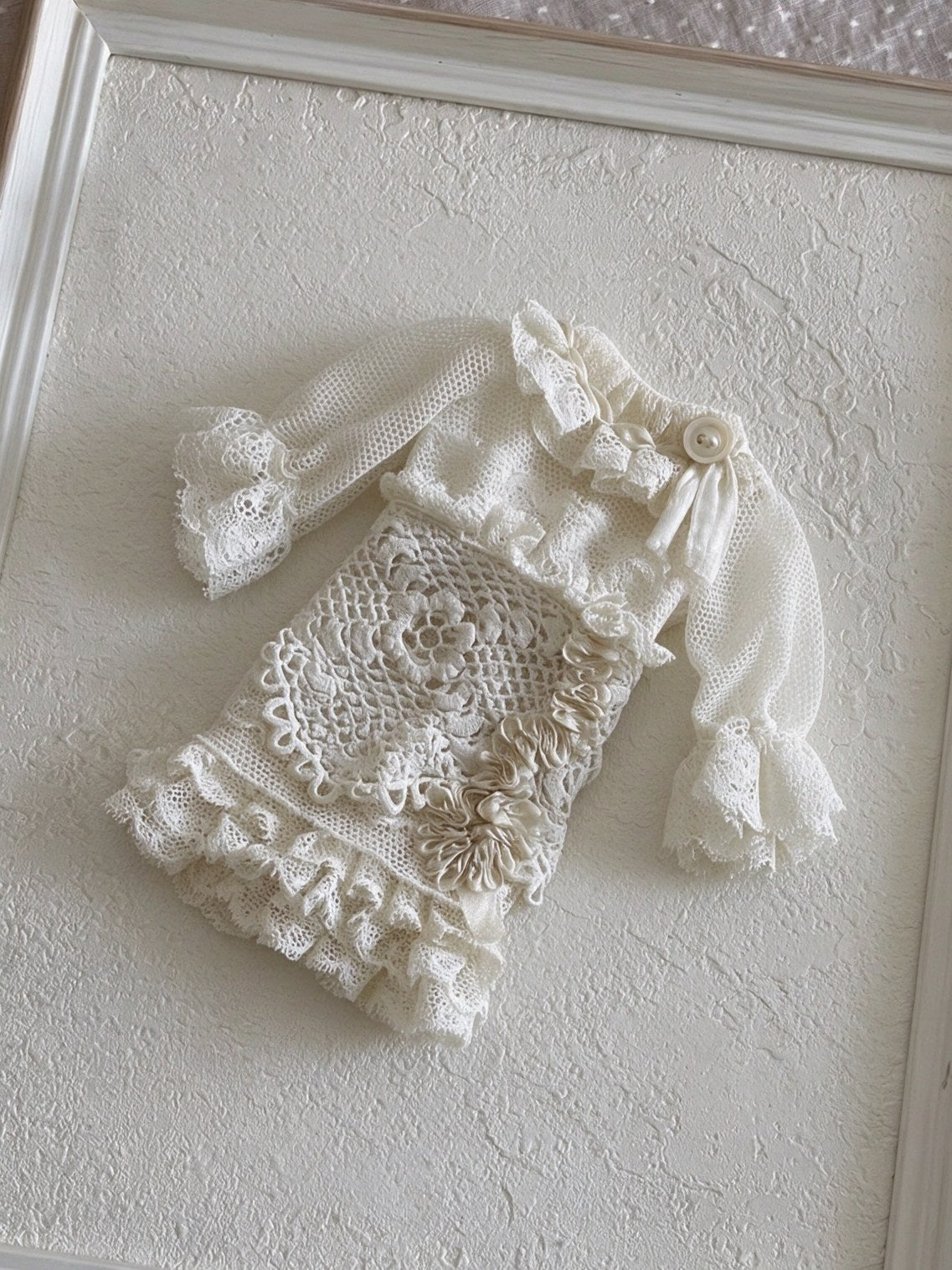 White Vintage Precious Blythe BJD Dress- Handmade Doll Clothes - ToastDoll