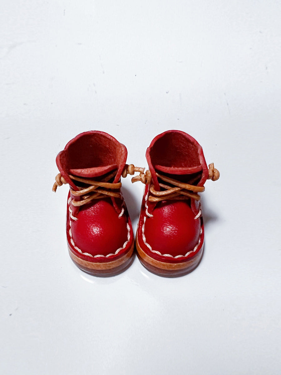 Handmade Shoes for Blythe,  Solid Color Mid Top Leather Shoes