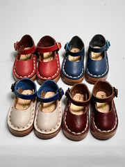 Handmade Shoes for Blythe,  Solid Color Summer Leather Shoes