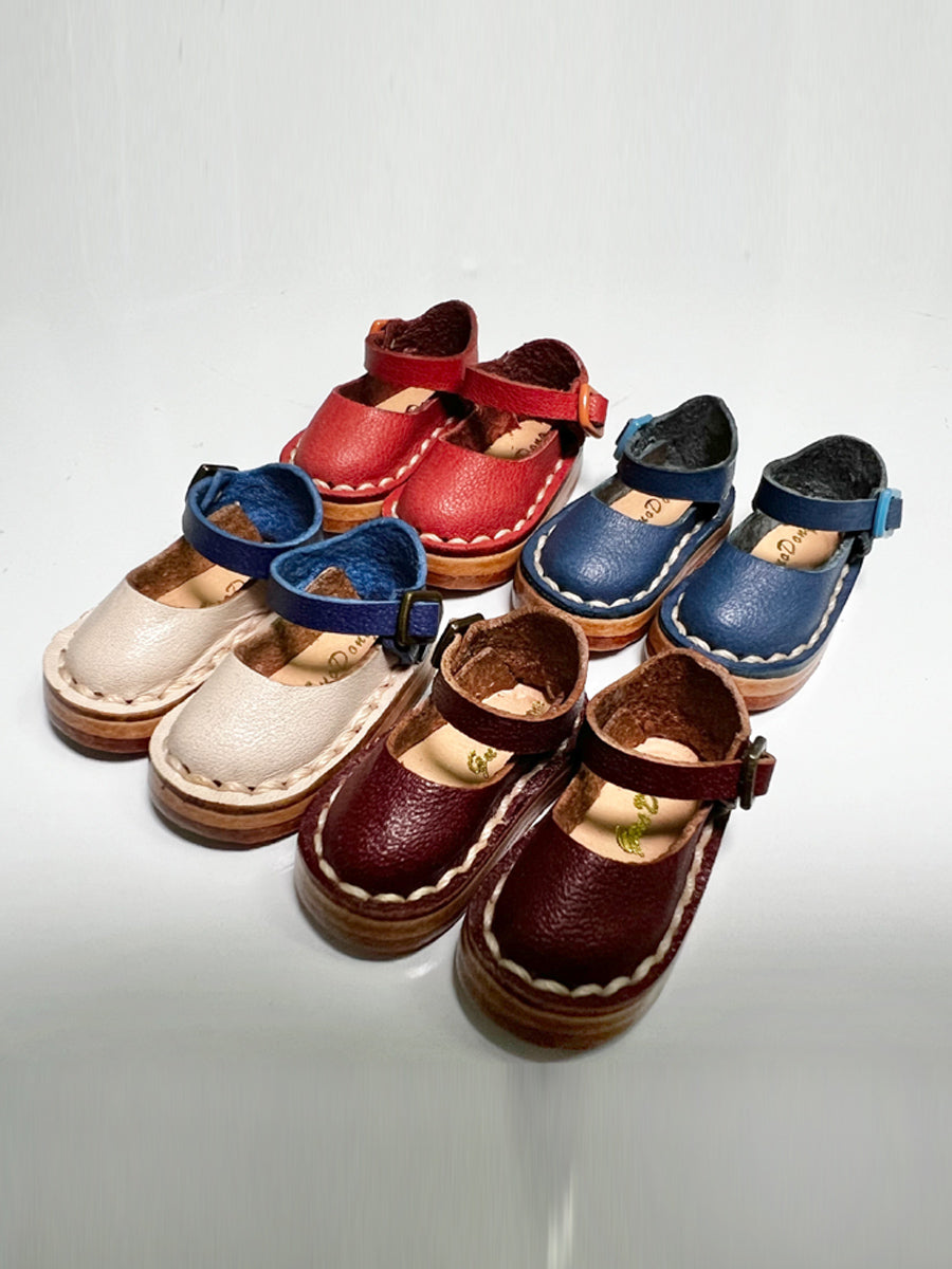 Handmade Shoes for Blythe,  Solid Color Summer Leather Shoes