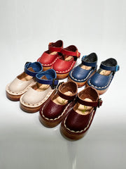 Handmade Shoes for Blythe,  Solid Color Summer Leather Shoes