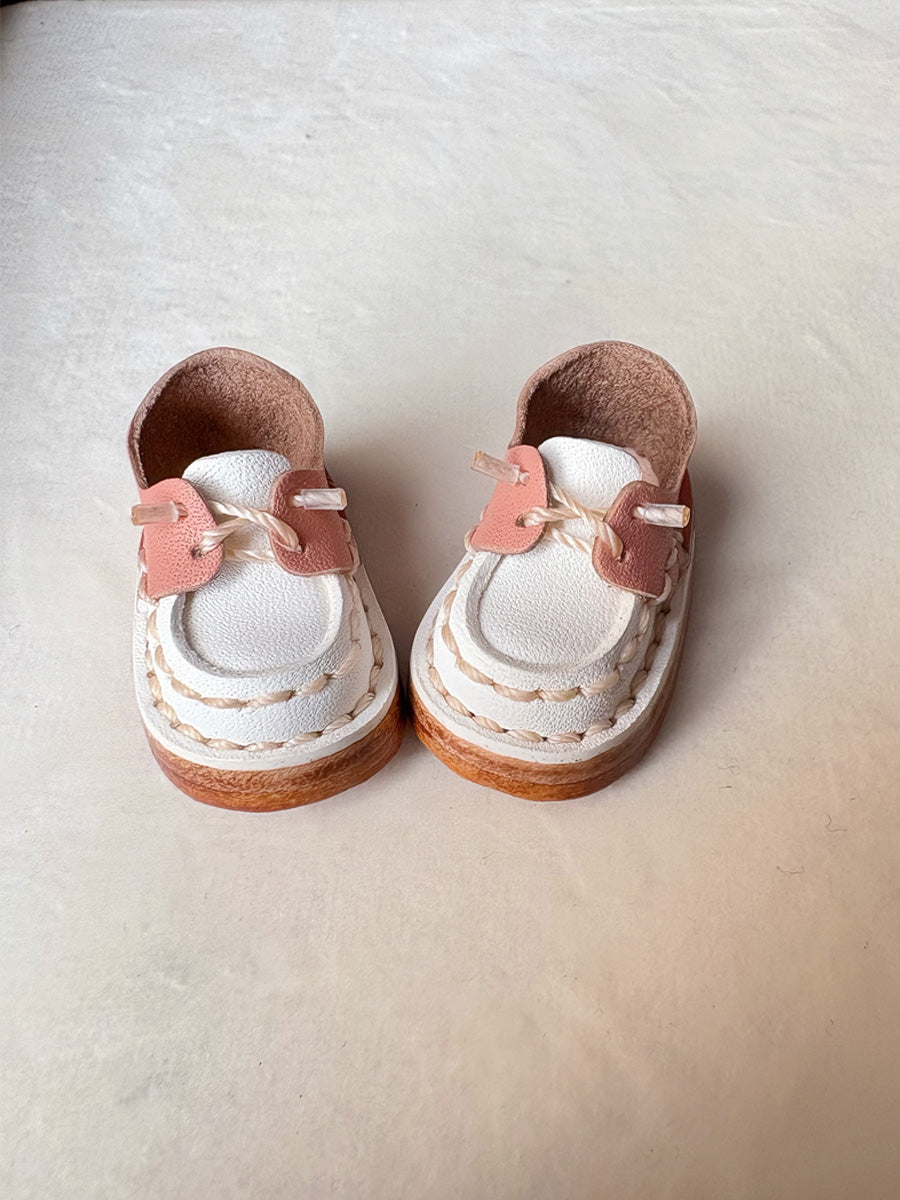 Handmade Shoes for Blythe/Obitsu,  Checkboard Leather Shoes