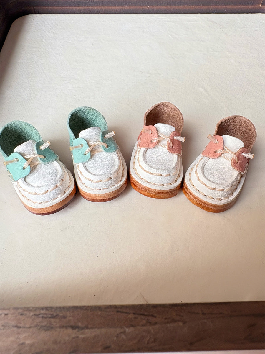 Handmade Shoes for Blythe/Obitsu,  Checkboard Leather Shoes