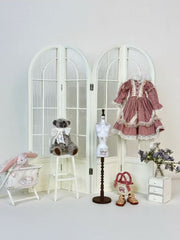 1/6 1/4 BJD Scale Dollhouse Furniture, Folding Screen