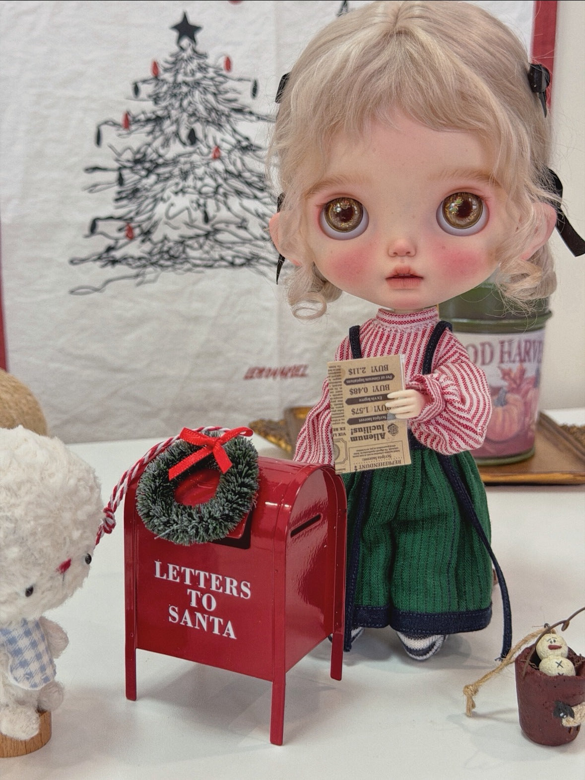 Noelle Custom Blythe OOAK - Holiday Vibe Doll - ToastDoll