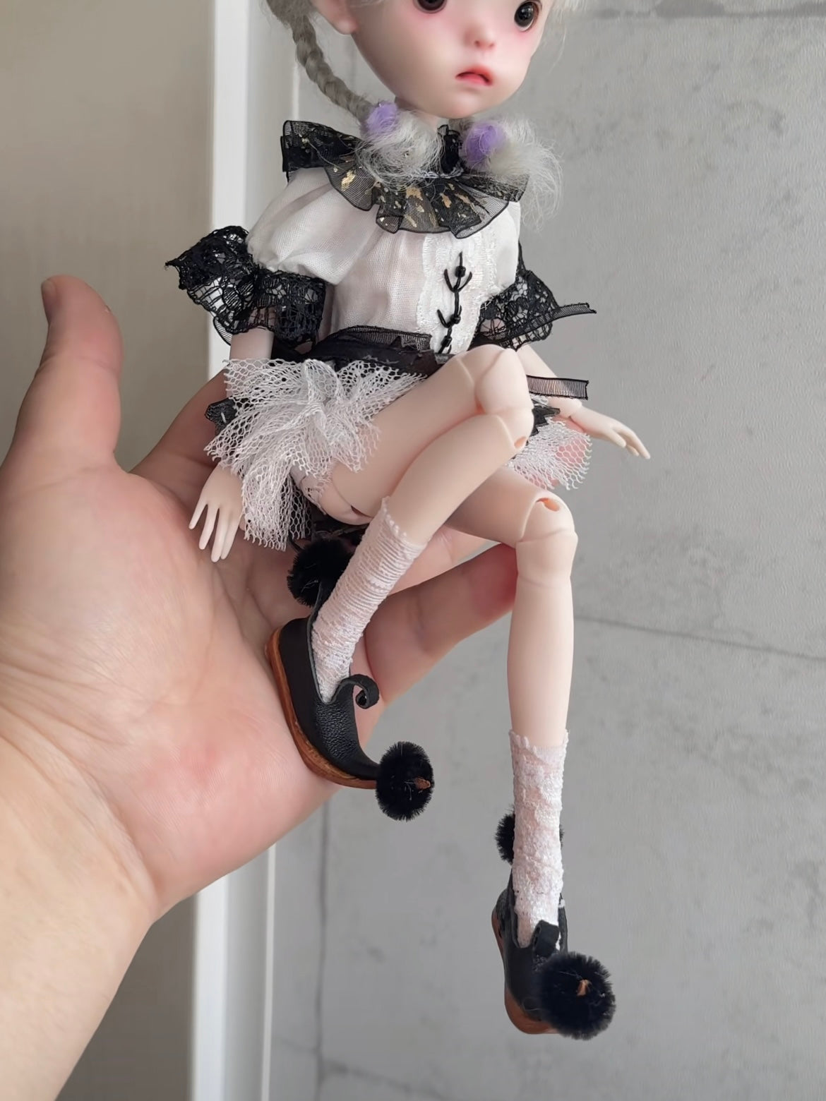 Curved Jester Blythe Footwear - Handmade Doll Shoes - ToastDoll